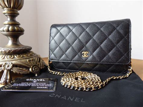 chanel black caviar woc|Classic wallet on chain .